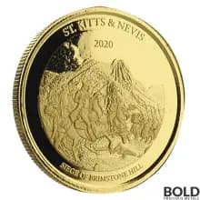 2020 EC8 St Kitts & Nevis Brimstone Hill 1 oz Gold BU