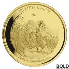 2020 EC8 St Kitts & Nevis Brimstone Hill 1 oz Gold BU