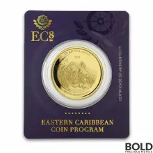 2020 EC8 St Kitts & Nevis Brimstone Hill 1 oz Gold BU