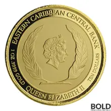 2020 EC8 St Kitts & Nevis Brimstone Hill 1 oz Gold BU