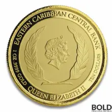 2020 EC8 St. Lucia Whiptail Lizard 1 oz Gold BU