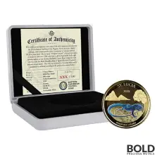 2020 EC8 St. Lucia Whiptail Lizard 1 oz Gold Proof (Colored)