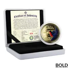 2021 Gold 1 oz Antigua & Barbuda: Frigate Bird Coin Proof (Colored)