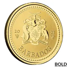 2021 Barbados Trident Gold 1 oz BU
