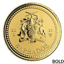 2021 Barbados Trident Gold 1 oz BU