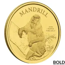 2021 Cameroon Mandrill Monkey 1 oz Gold BU