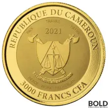 2021 Cameroon Mandrill Monkey 1 oz Gold BU