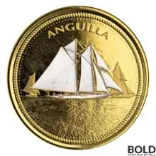 2021 EC8 Anguilla: Sailboat 1 oz Gold Proof (Colored)