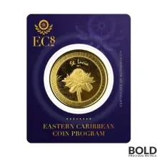 2021 Gold EC8 St. Lucia Ginger Flower 1 oz BU