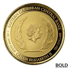 2021 Gold EC8 St. Lucia Ginger Flower 1 oz BU