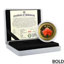 2021 EC8 St. Lucia Ginger Flower 1 oz Gold Proof (Colored)