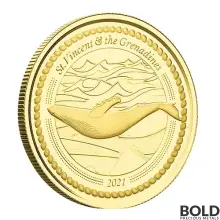 2021 EC8 St Vincent Grenadines Humpback Whale 1 oz Gold BU