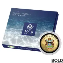 2022 Gold 1 oz Antigua & Barbuda Coat of Arms Coin Proof (Colored)