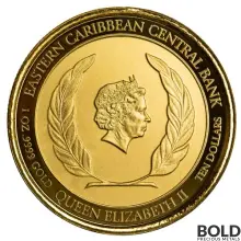2022 Gold 1 oz EC8 Dominica Mountain Chicken Coin Proof (Colored)