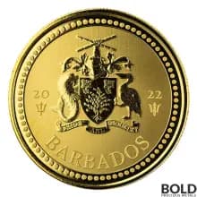 2022 Barbados Trident Gold 1 oz BU