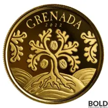 2022 1 oz Gold EC8 Grenada Nutmeg Tree BU