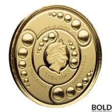 2022 Gold Ghana Alien 1/10 oz BU