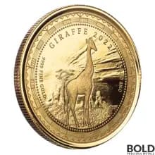 2022 Gold 1 oz Equatorial Guinea Giraffe Coin