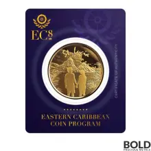 2022 Gold 1 oz St. Lucia: Romantic Couple BU