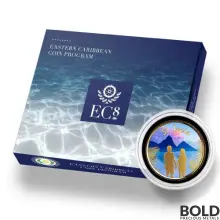 2022 Gold 1 oz St. Lucia: Romantic Couple Proof (Colored)