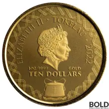 2022 Gold 1 oz Tokelau AI Apocalypse Komodo Dragon Prooflike
