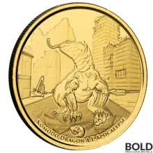2022 Gold 1 oz Tokelau AI Apocalypse Komodo Dragon Prooflike