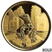 2022 Gold 1 oz Tokelau AI Apocalypse Komodo Dragon Prooflike