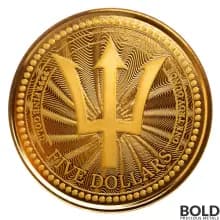2023 Gold 1 oz Barbados Trident Coin