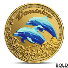 2022 Gold 1 oz EC8 Dominica Mountain Chicken Coin Proof (Colored)