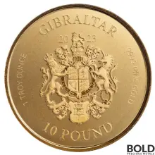 2023 Gold 1 oz Gibraltar Lady Justice Proof Coin
