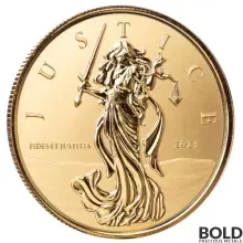 2023 Gold 1 oz Gibraltar Lady Justice Proof Coin