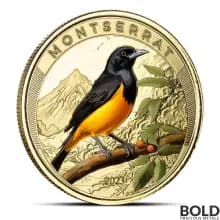 2023 1 oz Montserrat Oriole Gold Coin (Colored)