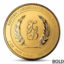 2023 1 oz St. Lucia Coat of Arms Gold Coin Proof (Colored)