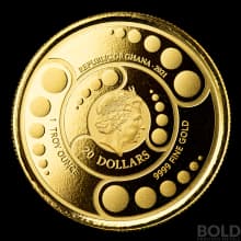 2021 Ghana Alien 1 oz Gold Proof Colored