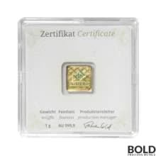 Gold 1 Gram Geiger Edelmetalle Square Bar