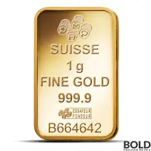 1 Gram PAMP Gold Bar 999.9 Fine - Box of 25