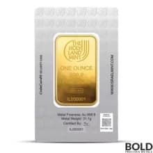 1 oz Holy Land Mint Dove of Peace Gold Bar