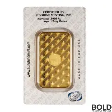 Gold 1 oz Sunshine Mint Bar