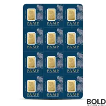 12x1 Gram PAMP Suisse Multigram Gold Bar