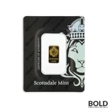 Gold 2 Gram Scottsdale Lion Bar