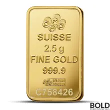 2.5 Gram PAMP Fortuna Gold Bar