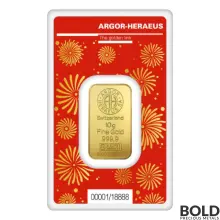 2024 Gold 10 Gram Argor Heraeus Lunar YOT Dragon Bar (In Assay)