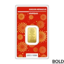 2024 Gold 5 Gram Argor Heraeus Lunar YOT Dragon Bar (In Assay)