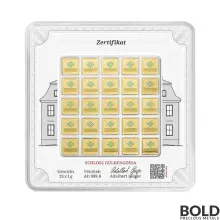 Gold 25x1 Gram Geiger Edelmetalle Square Multicard Bar (Capsule)