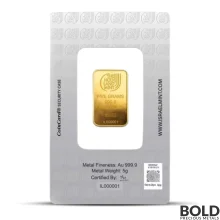 5 Gram Holy Land Mint Dove of Peace Gold Bar