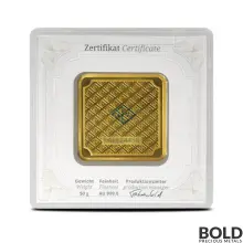 Gold 50 Gram Geiger Edelmetalle Square Mint Bar