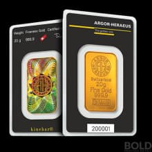 Gold Argor-Heraeus KineBar - 20 Gram