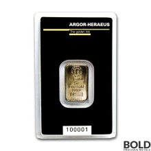 Gold Argor-Heraeus KineBar - 5 Gram