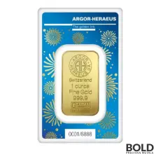 2023 Argor-Heraeus 1 Oz Gold Lunar Year of the Rabbit Bar (In Assay)