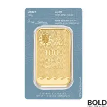 Gold 100 Gram Royal Mint Britannia Bar